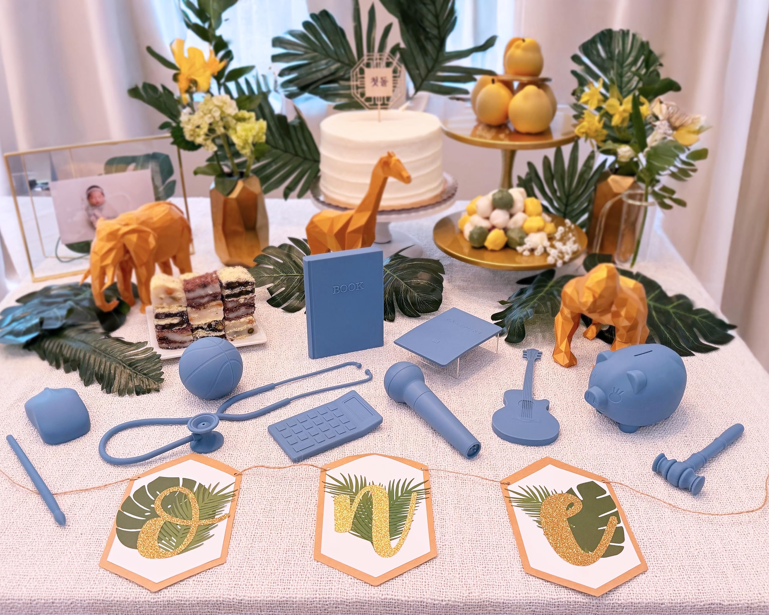 Monochrome Silicone Doljabi Set: Korean First Birthday Ceremony | 첫돌