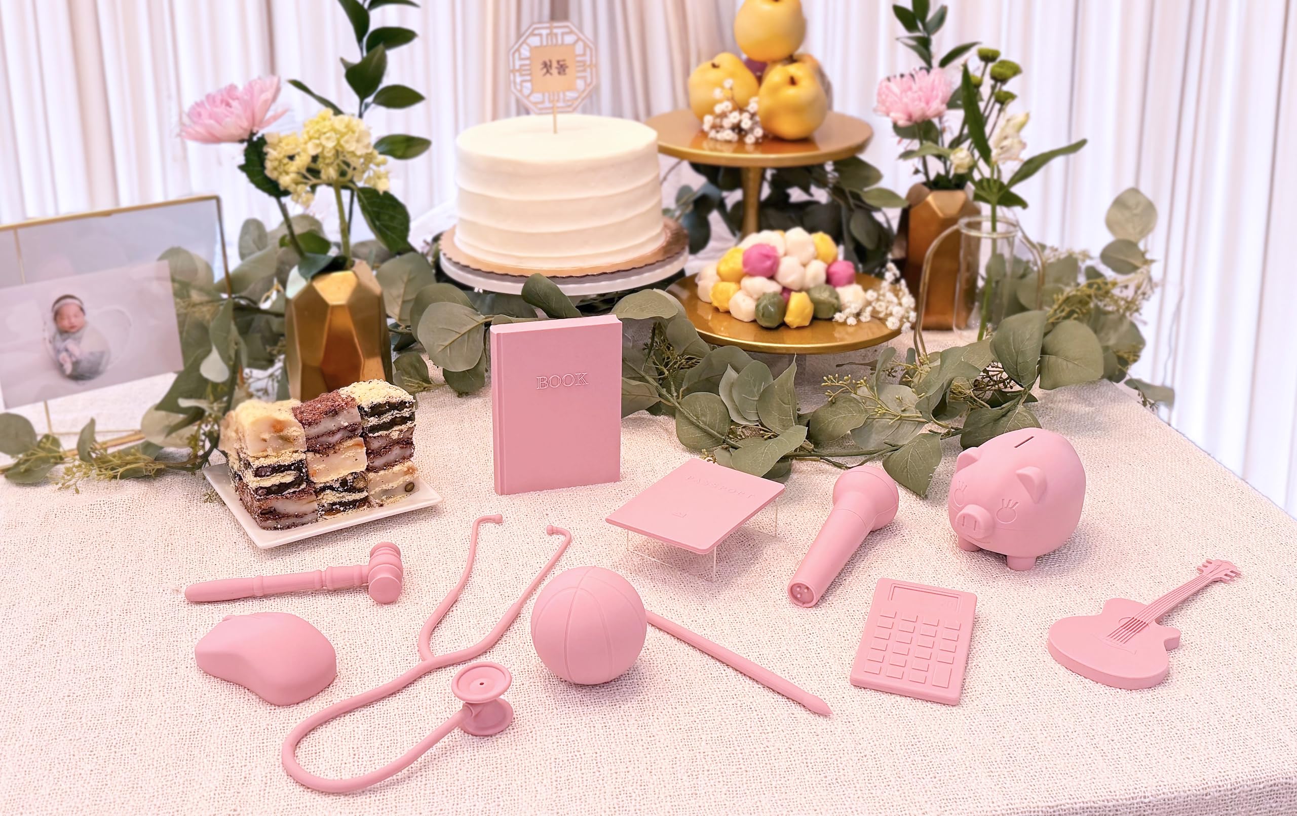 Monochrome Silicone Doljabi Set: Korean First Birthday Ceremony | 첫돌