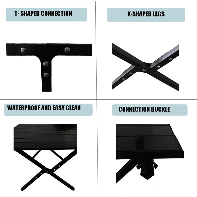 Evolve Heritage Collection Portable Low Roll Up Travel Folding Table for Beach, Camping, & Picnic – Compact, Lightweight, Multi-Purpose for Indoor & Outdoor Use