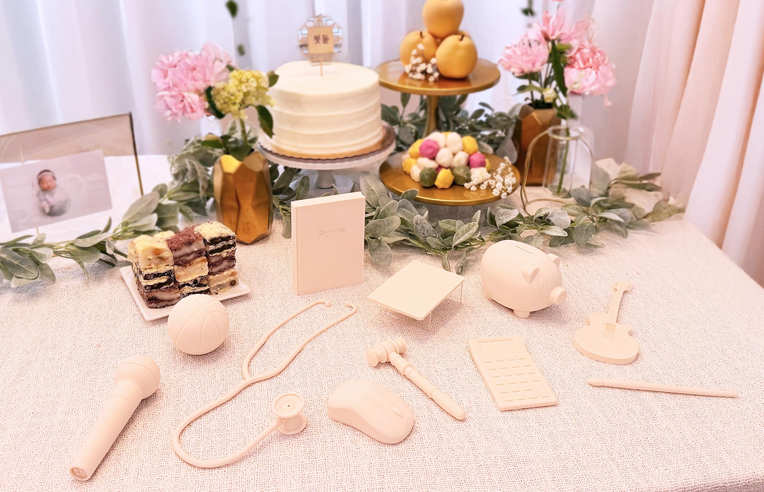 Monochrome Silicone Doljabi Set: Korean First Birthday Ceremony | 첫돌