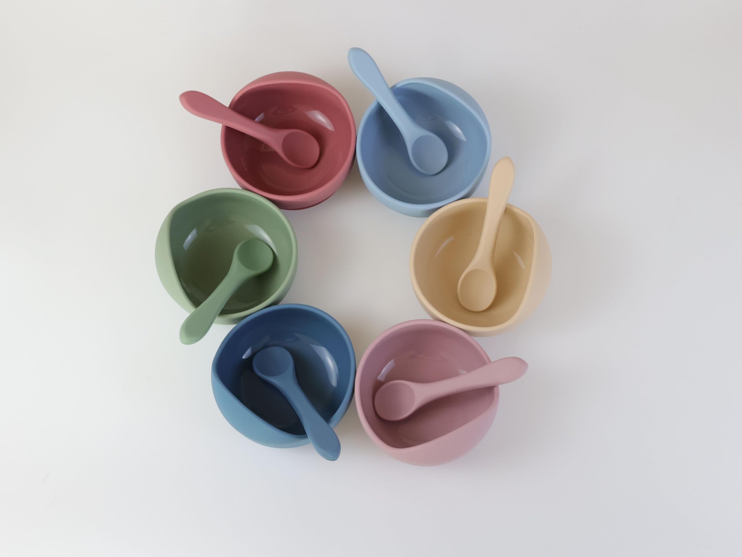 Baby/Toddler Feeding 3pc Set: Baby Bowl with Suction, Silicone Bib, Baby Spoon. Baby Led Weaning Supplies