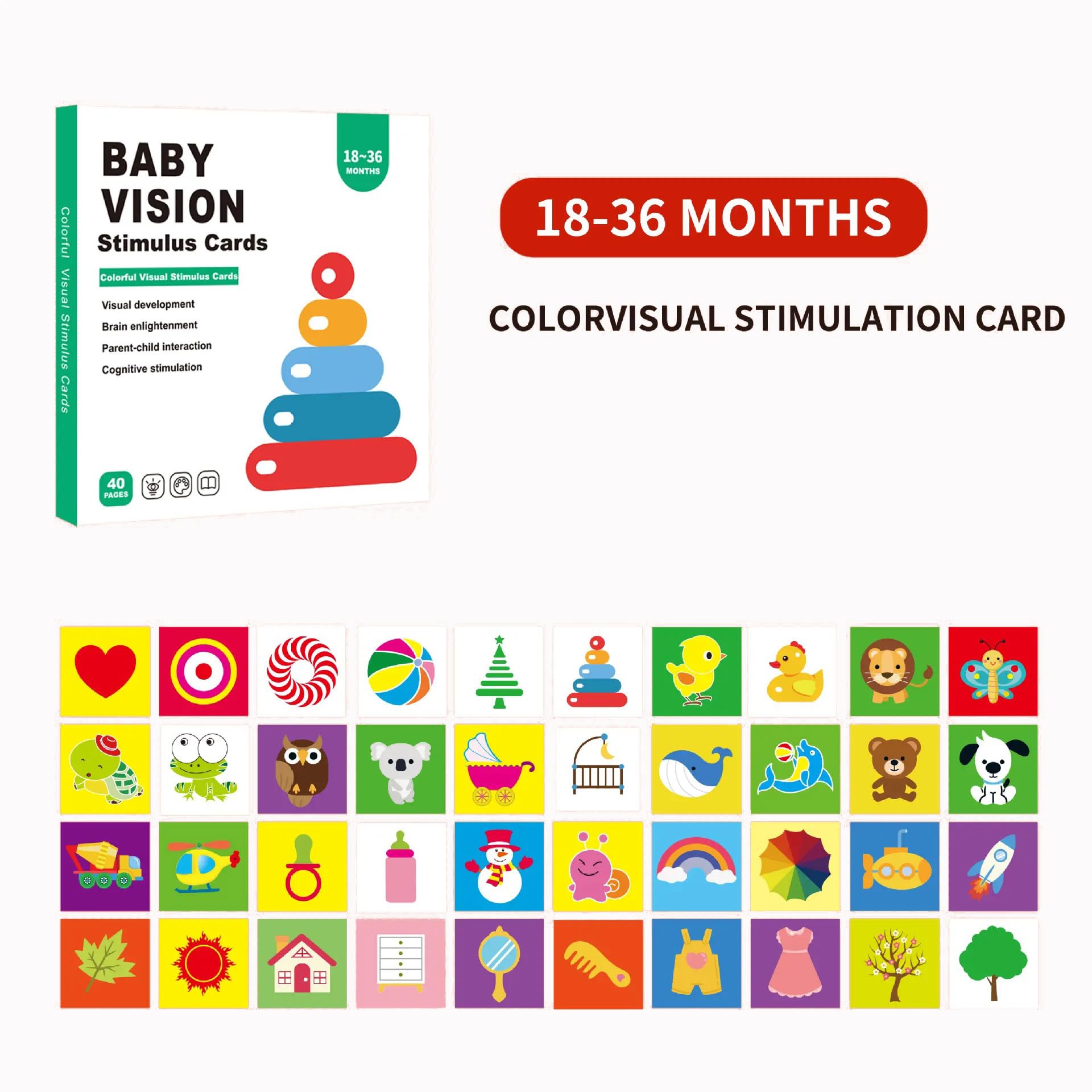 Baby and Toddler Flash Cards for Visual Stimulation and Learning (18-36 Months)