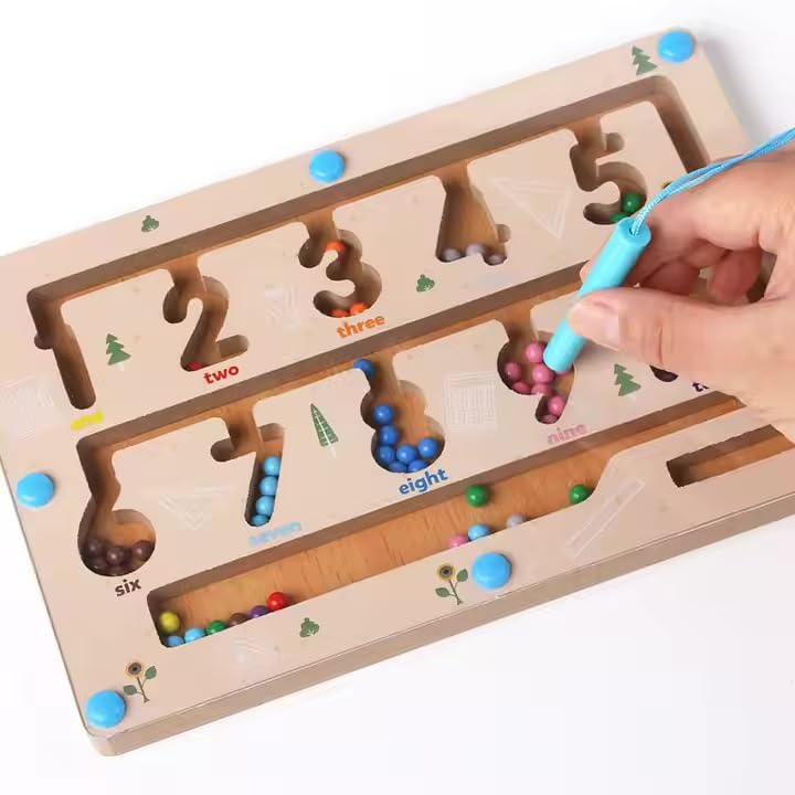 Evolve Heritage Collection Montessori Educational Magnetic Number Maze